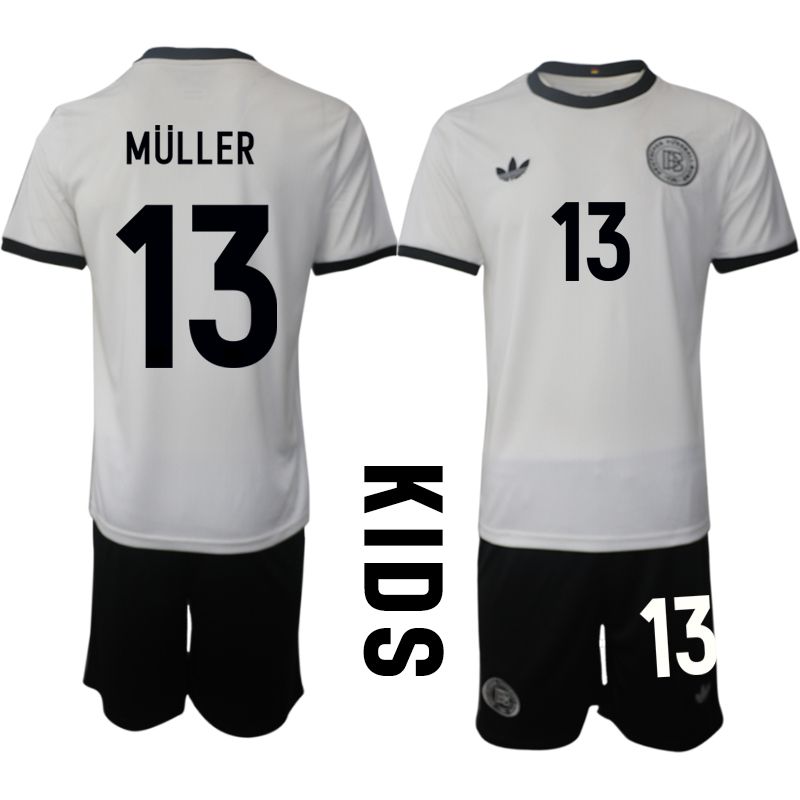 Youth 2025-2026 Season Germany home white 13 Soccer Jersey